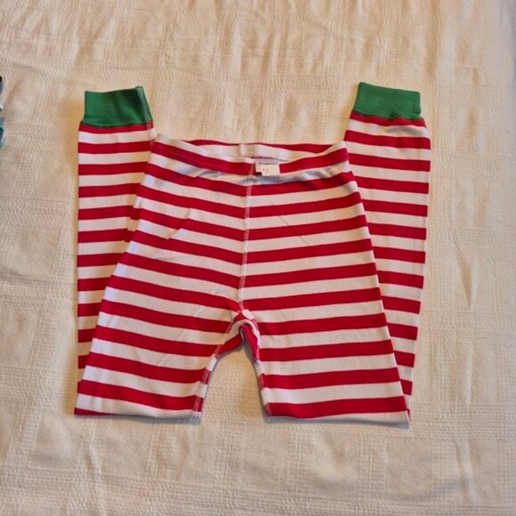 Hanna Andersson boys size size 140 or 10 pajama pants red & white stripes vguc - Picture 2 of 4